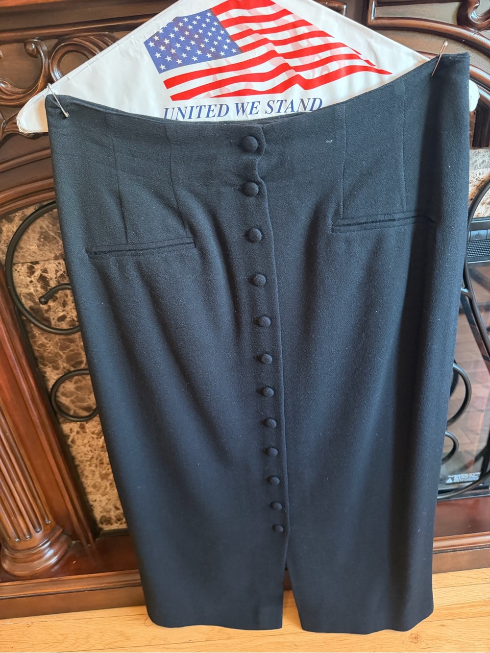 Black sunny names wool skirt size 14 100% wool skirt